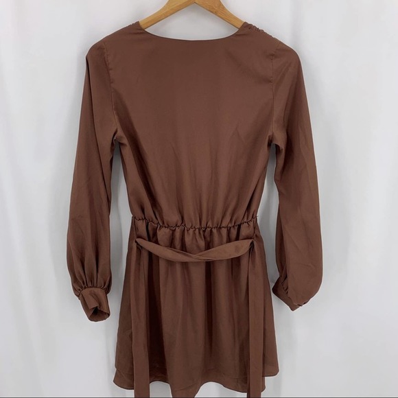 JAYGODFREY Chocolate Wrap Mini Dress - Picture 5 of 6